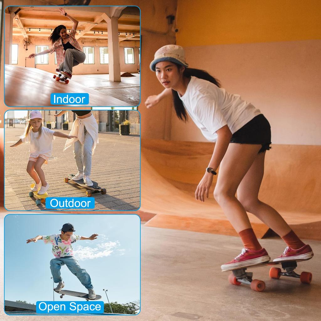 PATIKIL Roller Skate Wheel Set 8pcs 58 Mm 82A Light Up Skateboard Cruiser Wheel Set with Bearing Track Tool Kit for Outdoor Double Row Skating Red