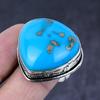 Natural Turquoise In Pyrite Gemstone Handmade 925 Steling Silver Ring S.9 W6v96