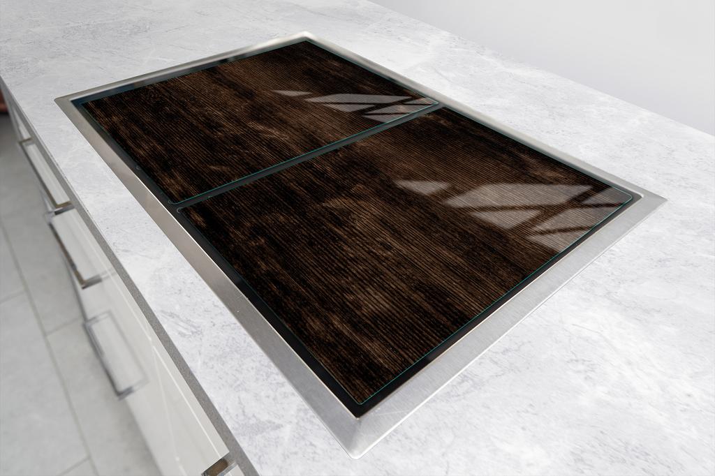 СТЕКЛЯННАЯ ЗАЩИТНАЯ ПАНЕЛЬ ДЛЯ КУХНИ 2x35x52 ДЕРЕВО