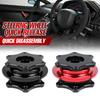 Car Steering Wheel Quick Release Hub Universal D Shaped Quick Release Hub Adapter Boss kit Fit 6-bolt x 70mm Pattern Short Hubs