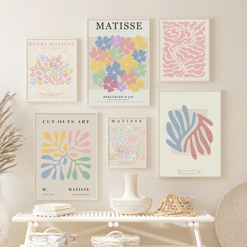 Абстрактная картина Анри Матисса на холсте, эстетические датские пастельные постеры и принты, современные настенные художественные картины для декора гостиной