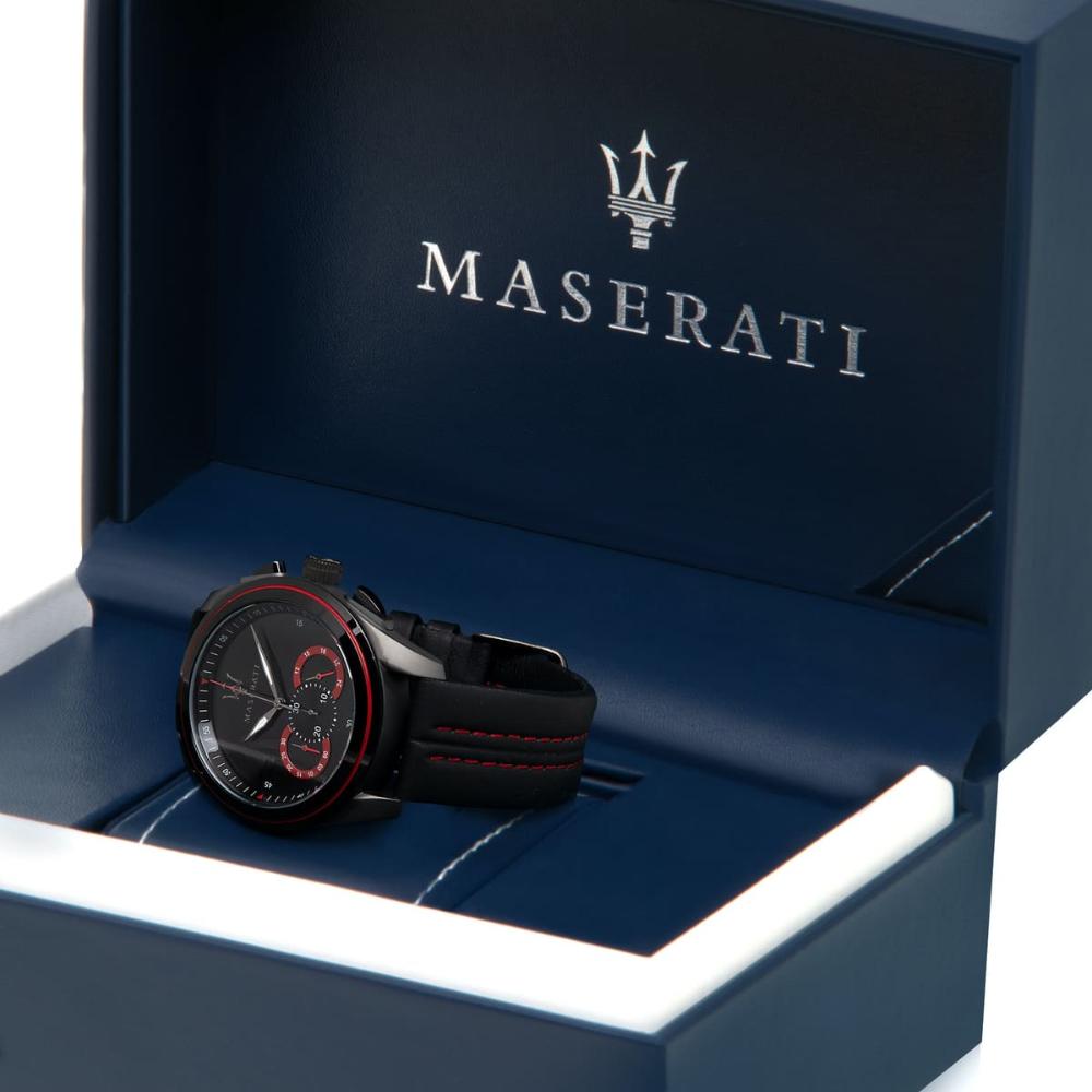 Maserati R8871612023 Traguardo Chronograph мужские часы с черным циферблатом