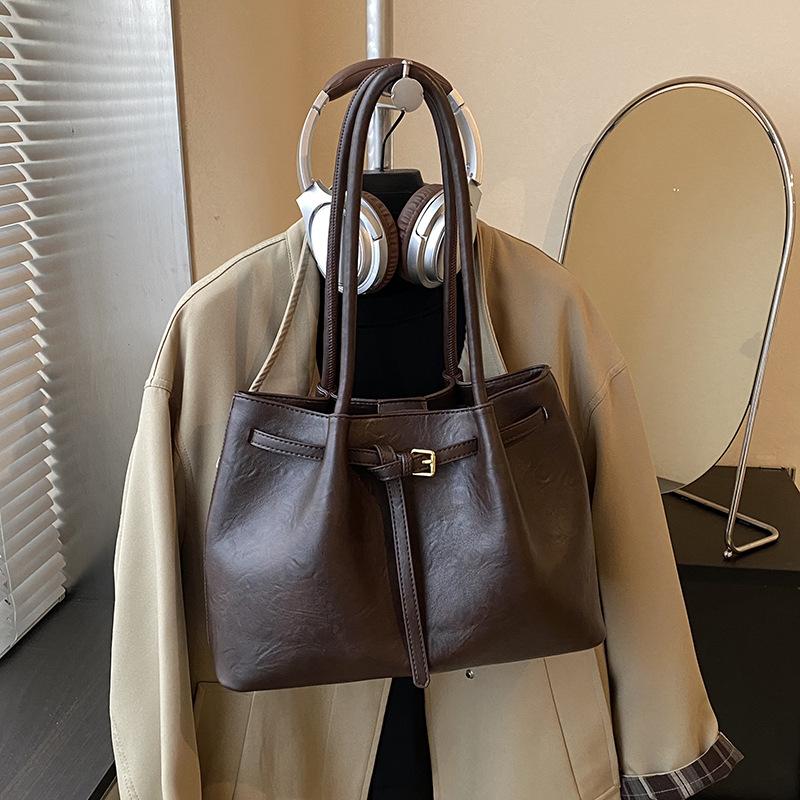 Женская сумка-тоут для поездок на работу, новая модная высококлассная ретро-сумка через плечо 2025, осенне-зимняя модная сумка для покупок