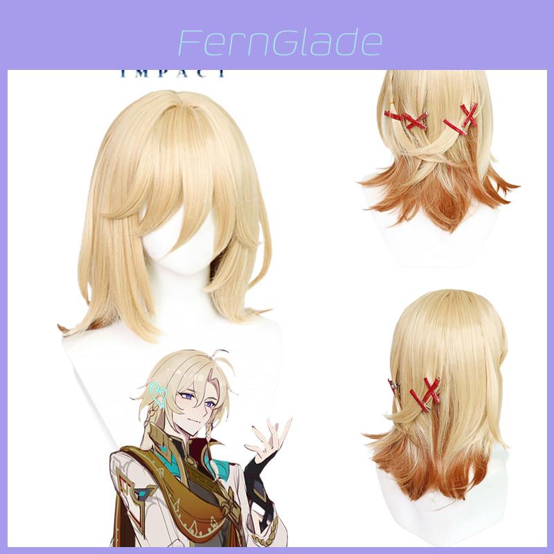 Genshin Impact Kaveh Wig Soft Heat-resistant Synthetic Hairpiece 60cm/23in Length