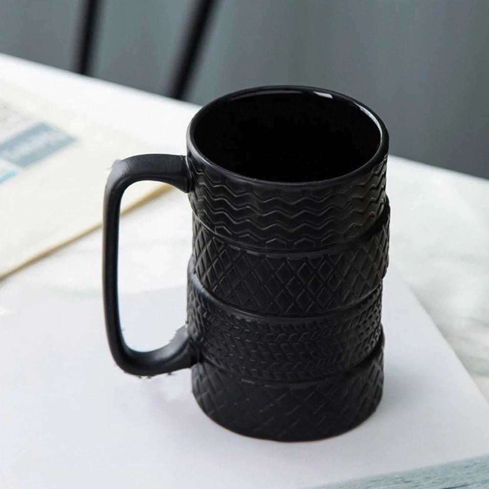 Industrial Style Tire Ceramic Water Cup Large Capacity Funny Coffee Cup Unique Decorative Tea Milk Mug Coffee Drinking