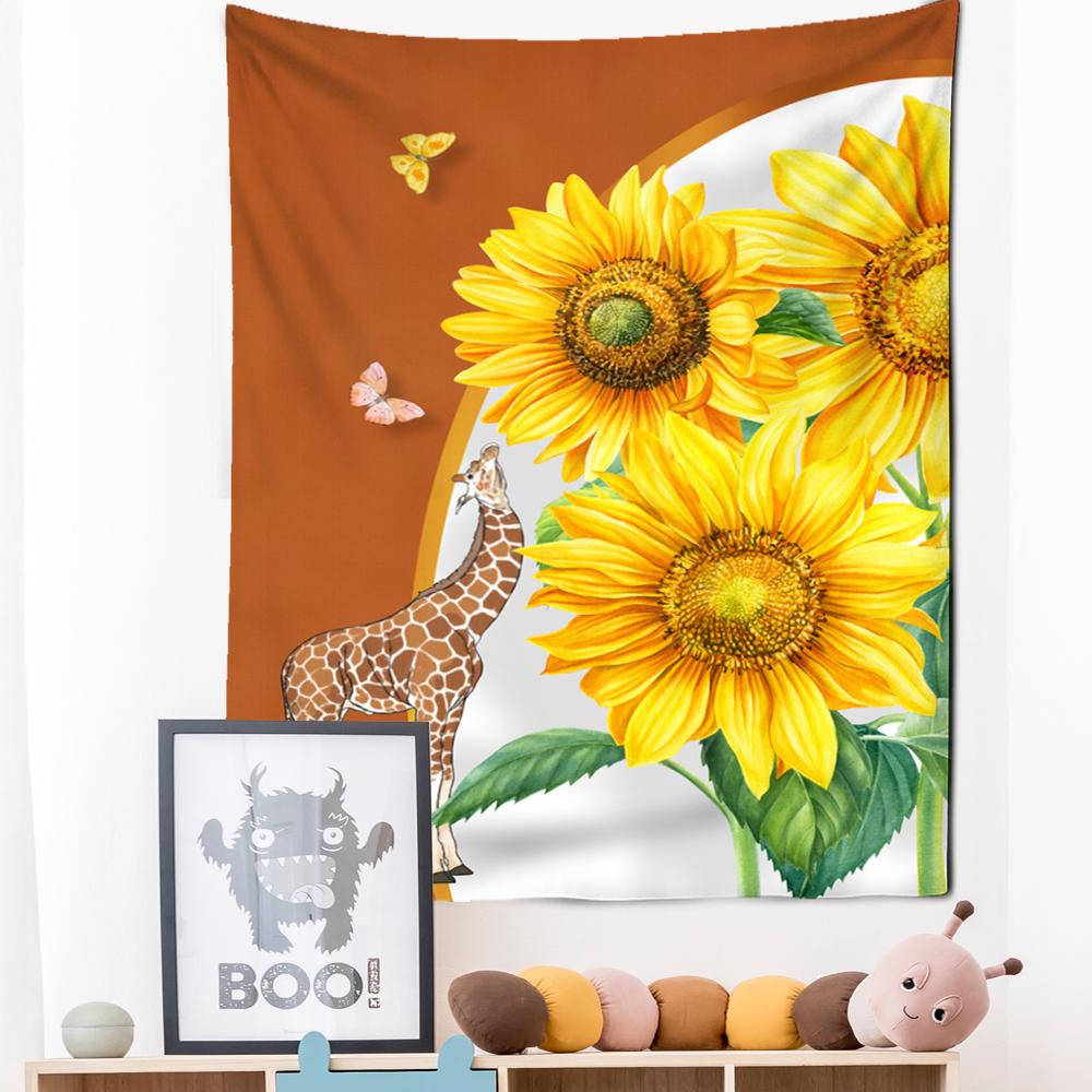 Картина маслом гобелен настенный цветок богемный стиль Ins искусство хиппи тапиз современная девушка общежитие домашний декор