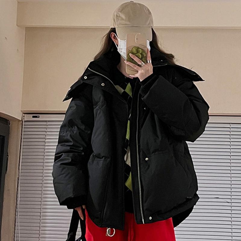 Короткая хлопковая куртка с принтом «Любовное сердце» для мужчин и женщин, куртка для пар, теплая хлопковая куртка, модная женская повседневная куртка, верхняя одежда