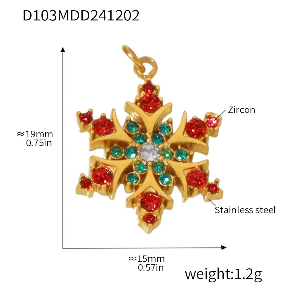 Подвеска Oumeka Christmas Titanium Zircon - Праздничный DIY ювелирный аксессуар