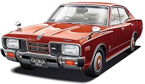 AOSHIMA The Model Car Series Nissan P332 4HT280E Brougham 1978 Plastic Model 1/24 No.53 Cedric/Gloria