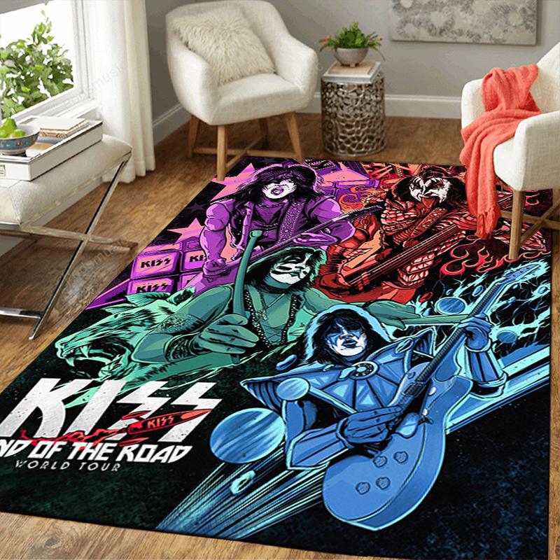 1Pc Kiss End Road Tour Rug, Office Carpet Indoor Outdoor Doormat, Non-Slip, Comfortable, Living, Christmas Halloween, Xmas Gift L1387
