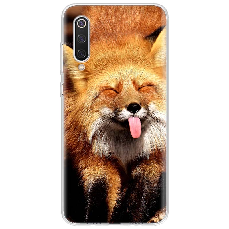Anime fox funny foxs Phone Case For Xiaomi Redmi Note 10 11 12 13 14 15 Pro Plus 11S 12S 14S 11T 11E 10S Soft TPU Back Cover Red