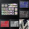 Виниловый набор наклеек для мотоцикла Suzuki, водостойкие, светоотражающие, логотипы на кузов, эмблема на шлем, комплект для украшения мотоцикла