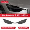 Для Polestar 2 2021-2024 2023 Автомобильная Фара Черная ТПУ Защитная Пленка-Чехол Передний Свет Тонировка Изменение Цвета Наклейка Аксессуары