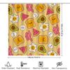 Kawaii Breakfast Shower Curtain with Avocado Toast Design for Bathroom Decor Yellow White Pattern Free Shipping