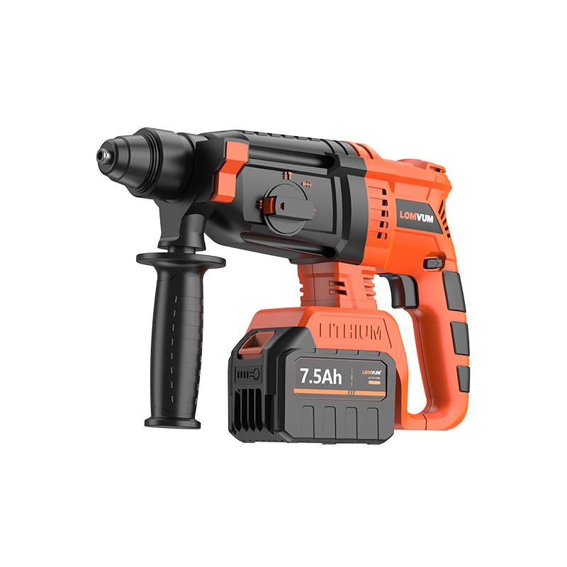 Longyun Rechargeable Brushless Rotary Hammer Drill Set - High Power 3-in-1 Impact Tool with Lithium Battery