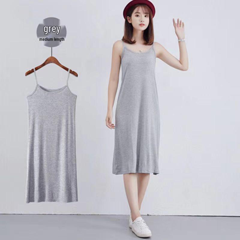 Women's Extra Long Lightweight Summer Slip Dress with Spaghetti Straps