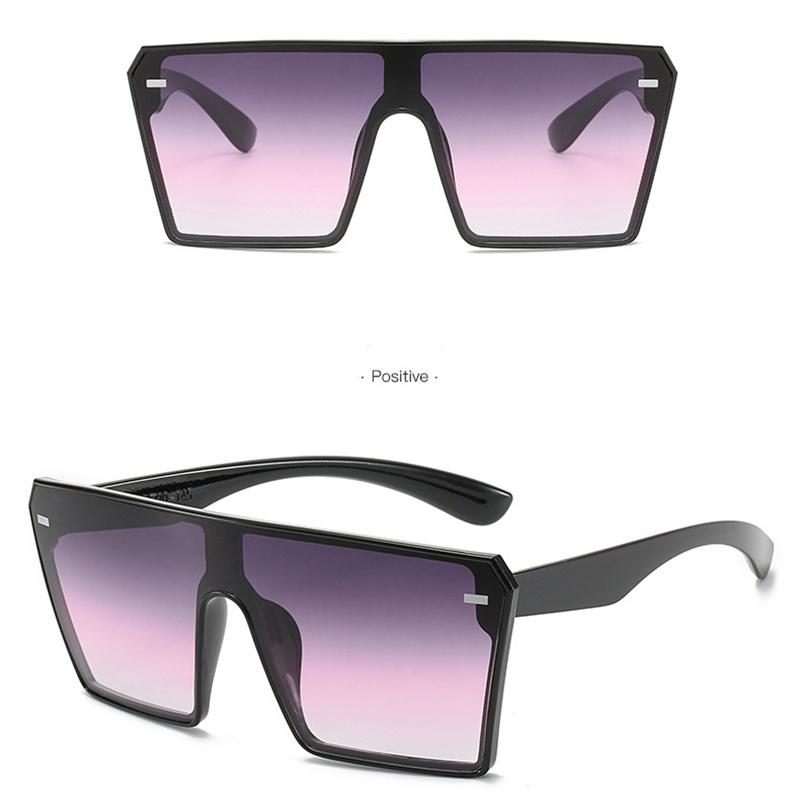 Модные большие квадратные солнцезащитные очки женские ретро-очки с плоским верхом и градиентом мужские солнцезащитные очки женские