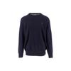 Polo FW22 Solid Color Small Pony Embroidered Crew Neck Slim Fit Long Sleeve Sweater Men Sweater Blue 710876714-001
