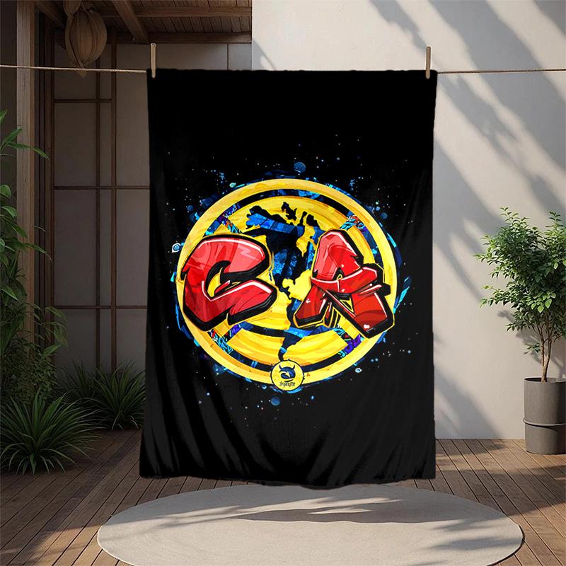 Club Amrica Flannel Blanket Soft Warm All-Season Throw, Design for Camping, Car Travel, Hiking Sofa, Bed, Office Perfect Gift for Parties