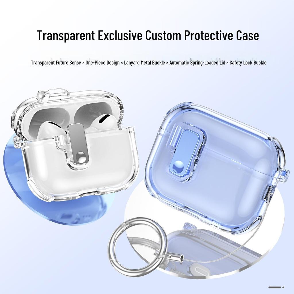Защитный чехол для Bluetooth-наушников AirPods Pro 3/2 & 4 с крышкой, открывающейся автоматически