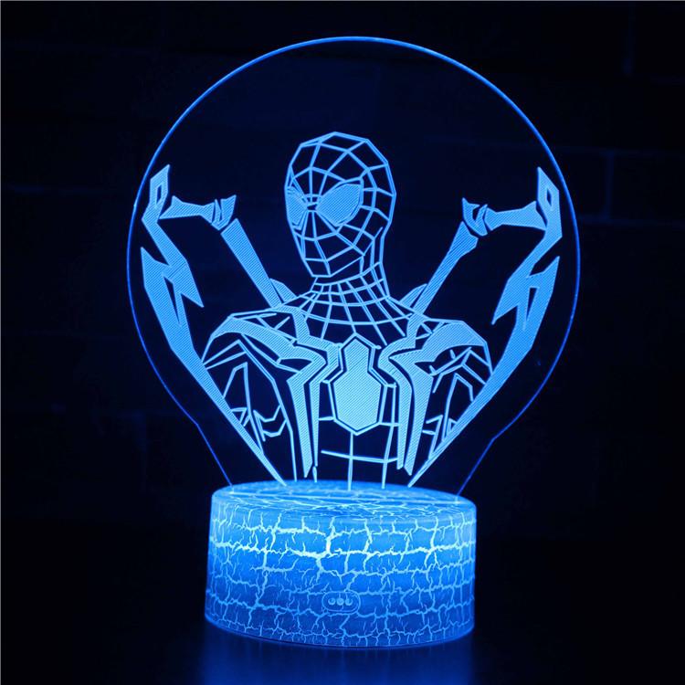 Spider-man 3d Led Night Light Modern Home Bedroom Decoration With Remote Control