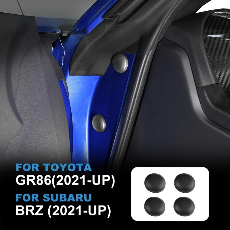 4PCS Anti-Rust Cover For Door Screws Case For Subaru BRZ Toyota GR86 2021 2022 2023 2024 2025 ABS Ceyes Car Interior Accessories.
