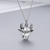 Новый талисман S925 стерлингового серебра голова быка волк кулон мужское ожерелье ретро осень зима мода пара длинная цепочка свитера