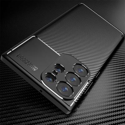 Для Samsung Galaxy S24 Ultra 5G чехол из углеродного волокна противоударный защитный чехол Sumsung S 24 Plus S24Ultra мягкий резиновый противоударный чехол