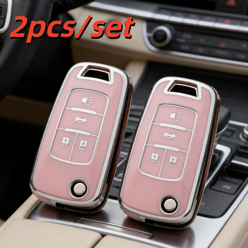 2 шт. Чехлы для корпуса автомобильного ключа для Chevrolet Cruze Aveo Trax Sail Malibu Captiva Opel Vauxhall Astra J Corsa Insignia Mokka 4 кнопки