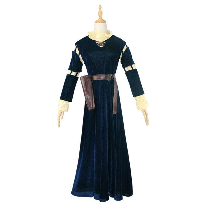 Merida Brave Girl Dress Brave Girl Merida Cosplay Full Set in Stock