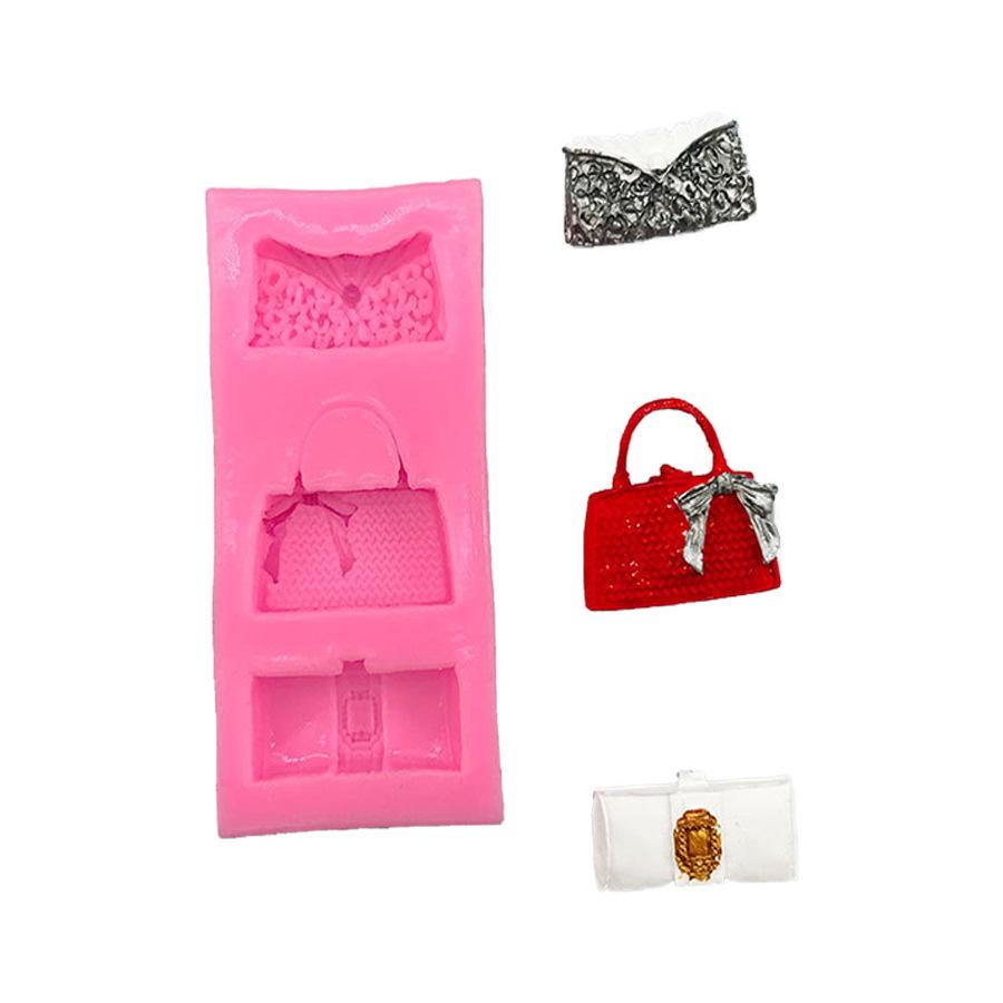 2 шт. 3D силиконовые формы для торта Дизайн сумок для женщин для мастики, ганаша, шоколада Декорирование бордюров Аксессуары для выпечки