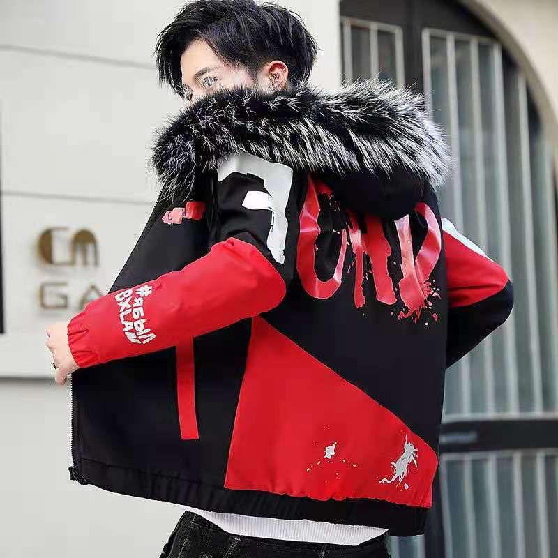 Winter Men's Fleece and Thickened Warm Jacket Fashionable Windbreaker