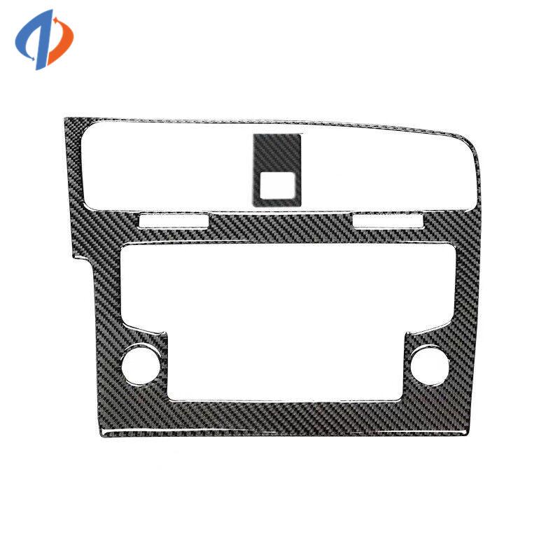 For Volkswagen Golf 7 VW Gti Mk7 2014- Car Accessories Interior Sticker Real Carbon Fiber Center Console GPS