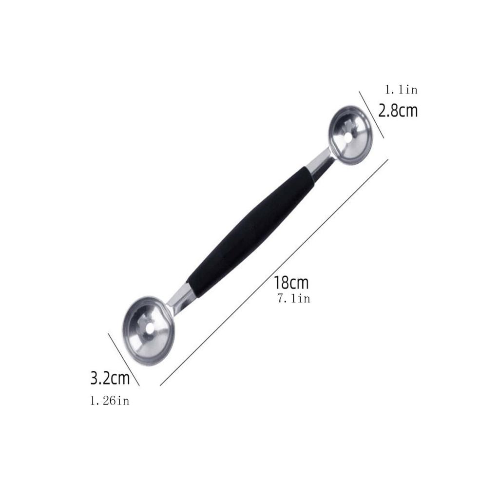 2 In 1 Multi Function Carving Knife Fruit Watermelon Melon DIY Ice Cream Big Ball Digging Scoop Stainless Steel Kitchen Tools