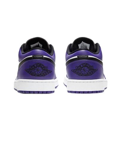 Air Jordan 1 Low Черный/Фиолетовый/Белый Мужские Ретро Кроссовки 553558-500