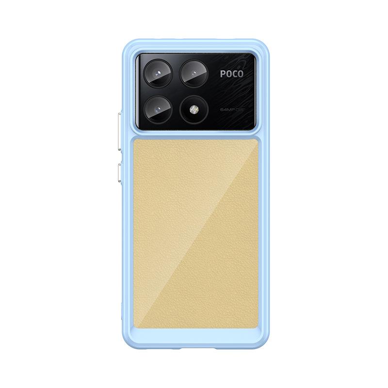 Применимо к чехлу для мобильного телефона Xiaomi PocoX1Pro яркий чехол для мобильного телефона K11E F1Pro всесторонний акрил + ТПУ однотонный