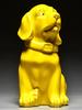 Yellow Ceramic Puppy Figurine - Cute Zodiac Decor for Home 