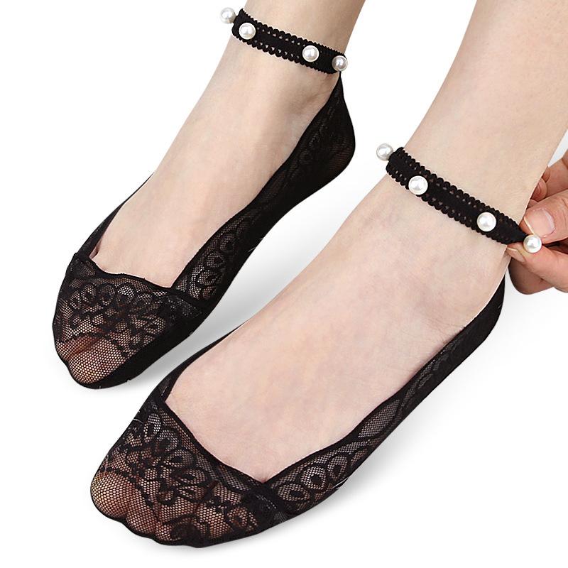 Носки Pearl Boat Socks, летние, тонкие, универсальные, с глубоким вырезом и завязками, невидимые, женские, с завязками Pearl, не спадают и незаметны.