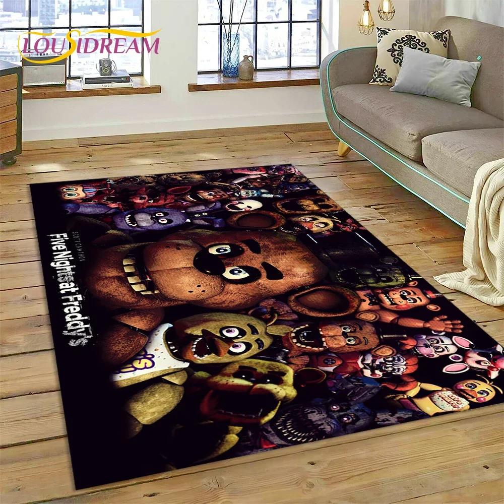 3D Хоррор Игра FNAF-F Freddy Ковер Коврик для Гостиной Спальни Дома Украшение Дивана, Коврик для Игровой Зоны Детей Нескользящий Напольный Коврик Подарок