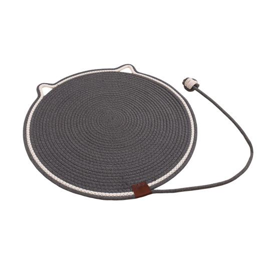 Cat Scratching Pad Large Size 35cm Natural Cotton Rope Cat Scratching Mat Dual Scratching Pads for Indoor Cats Sturdy Clean Cat Bed with Toy Ball