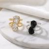 Shinny Scarf Ring Rhinestone Hijab Clip Elegant Double Teardrop Scarf Buckle  Blouse