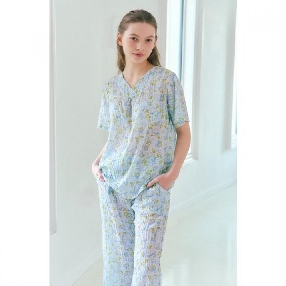 Venus Women Indoor Wear Set Blue Floral Print Veps110wvevs110w