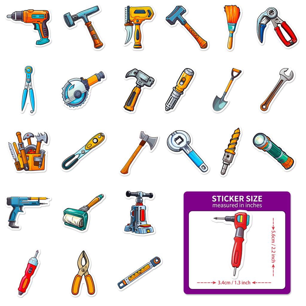 10/25/50 шт. Мультяшная сумка для ручных электроинструментов, наклейки с граффити для DIY-скрапбукинга, бутылки для воды, телефона, ноутбука, гитары, декаль