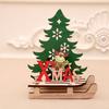Wooden Christmas Tree Painted Assembly DIY Xmas Sled Ornaments Noel  Merry Christmas Decor Navidad Happy New