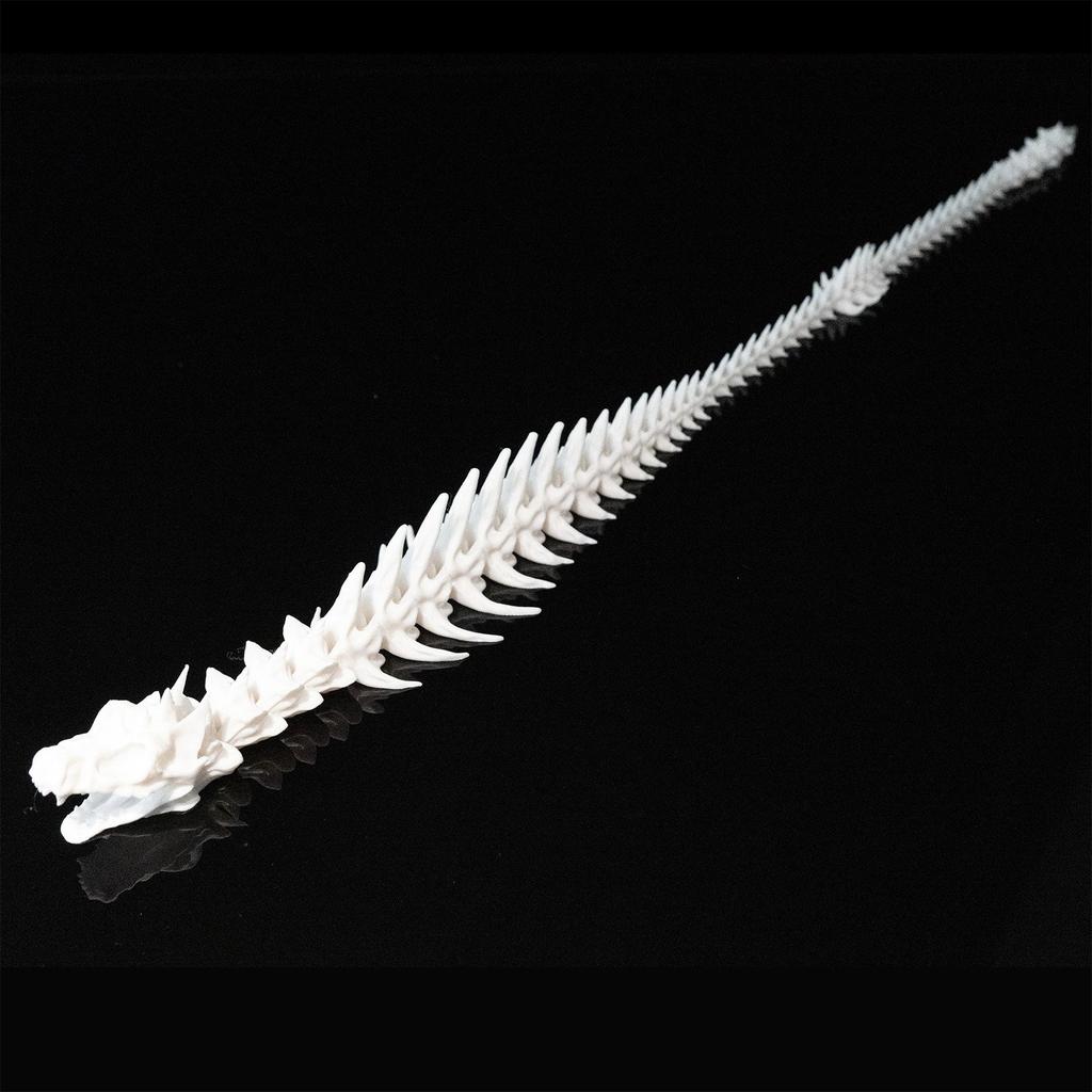 3D-печатные подвижные кости змеи, игрушки-кости животных, украшения для дома, комнаты, автомобиля, настольные украшения, суставы могут двигаться, крутые игрушки-кости змеи, напечатанные на 3D-принтере