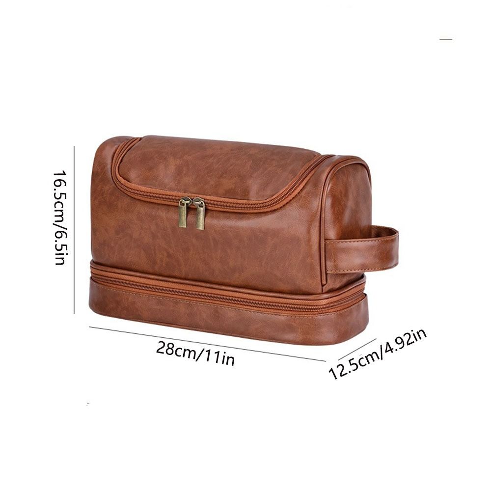 Waterproof Cosmetic Storage Bag PU Leather Makeup Bag Portable Makeup Pouch Travel