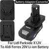 Адаптер для инструмента Lidl Parkside X12V Li-ion на аккумуляторы Makita 18V LXT/DeWalt 18/20V//Milwaukee 18V/Aldi Ferrex 20V Li-ion