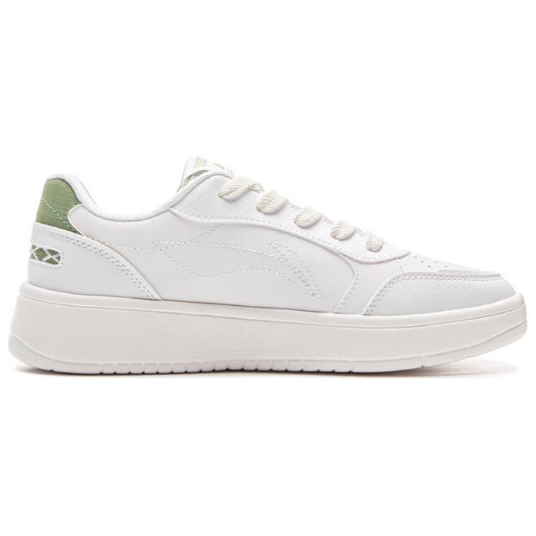 Li Ning Sycee Pure Нескользящие износостойкие Низкие Кеды для Скейтборда Женские Бело-Зеленые AGCV148-2