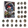 Forest Animal Advent Calendar 2025 24 Days Cute Animal Holiday Decor Countdown To Christmas with 2D Acrylic Animal Ornaments for Xmas Tree Home Decor
