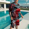 Summer T Shirt Set For Men 3D Print Men's Short Sleeve+Shorts Oversized T-shirt Male Casual Suit